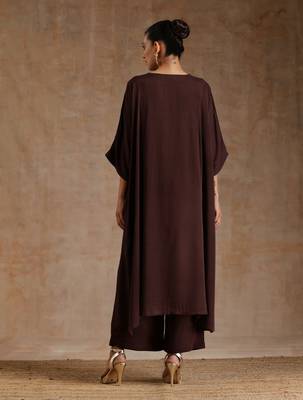 Cola Brown Modal Oversized Kurta Set 5