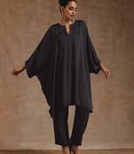 Grey Modal Oversized Round Co-Ord Set