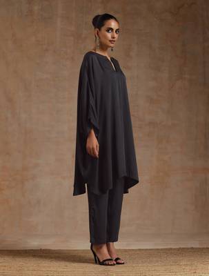 Grey Modal Oversized Round Co-Ord Set 2