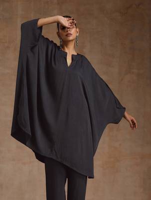 Grey Modal Oversized Round Co-Ord Set 3