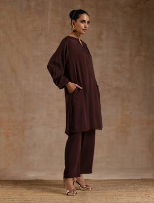 Cola Brown Modal Relax Co-ord Set 3