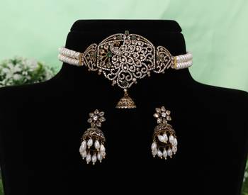 Natural fresh water pearls choker set 1