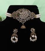 Natural fresh water pearls choker set