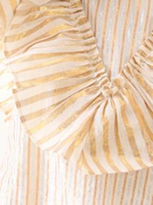 off-white cotton lurex solid dress 2