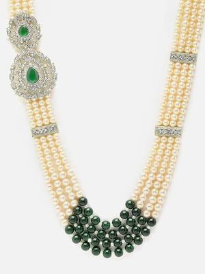 Bollywood Indian Long Pearl Jewelry Necklace Pearl Bead Fashion Necklace Kantha Wedding Dulha Mala 4