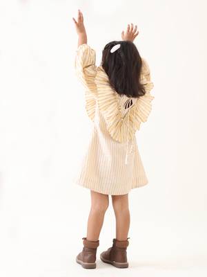 off-white cotton lurex solid dress 5