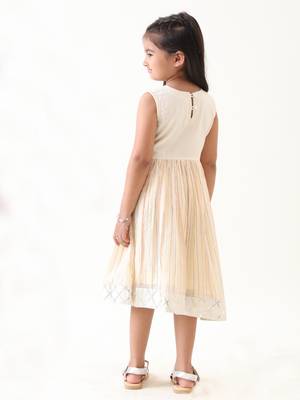 off-white cotton lurex hand-painted dress 2