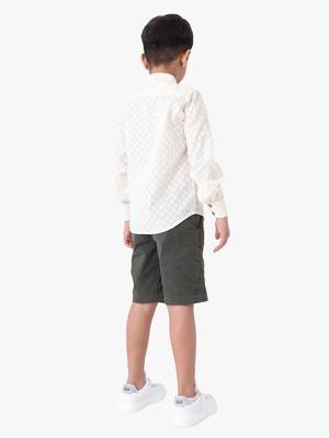 boy's cotton roll-up sleeves shirt 3