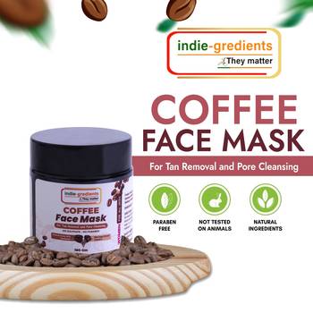 indie-gredients Coffee Face Pack for Women & Men | Face Mask with Natural AHA for All Skin Types (100 g) 1
