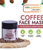 indie-gredients Coffee Face Pack for Women & Men | Face Mask with Natural AHA for All Skin Types (100 g)
