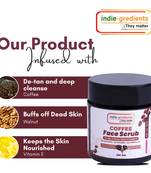 indie-gredients| Coffee Scrub| Best Acne Anti Cellulite Treatment| Face Cleanser for Women(100 gm)Pack of 2