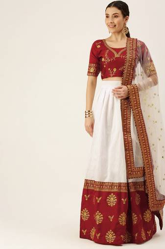 Attractive White Stunning Lehenga Choli For Women Embroidery Work Wedding Party Wear Indian Lahangas