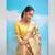 CREAME GOLDEN BANARASI PAITHANI SILK BEAUTIFUL  SAREE