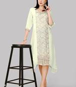 Designer georgette mirror work straight kurti for party wear