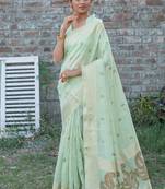 PISTA TISSUE ATTRACTIVE SAREE