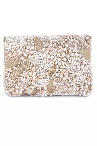 Pearl gold clutch