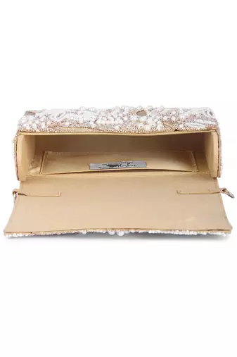 Pearl gold clutch