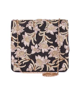 Black shamiana clutch bag 1