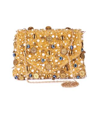 Gold evil eye clutch 5