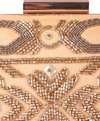 Beige geo bold clutch 2