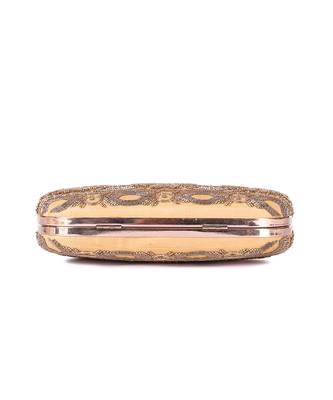 Beige geo bold clutch 4