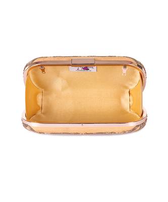 Beige geo bold clutch 5