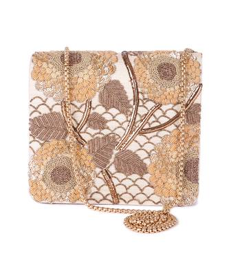 Beige bahaar clutch 1