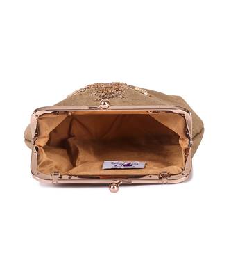 Beige sona guldasta clutch 5
