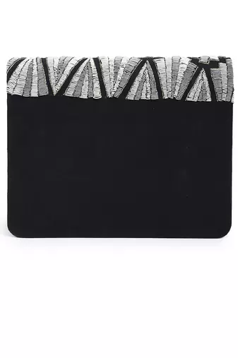 Shades of silver clutch