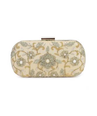 Beige aamras clutch 1