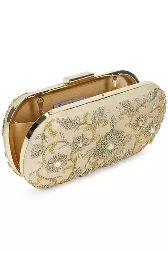 Beige aamras clutch