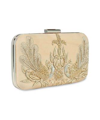 Golden peacock clutch 2