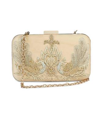 Golden peacock clutch 4