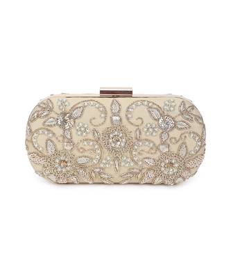 Gold thandai clutch 1
