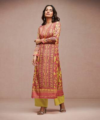 Mustard pitaya kurta set 1
