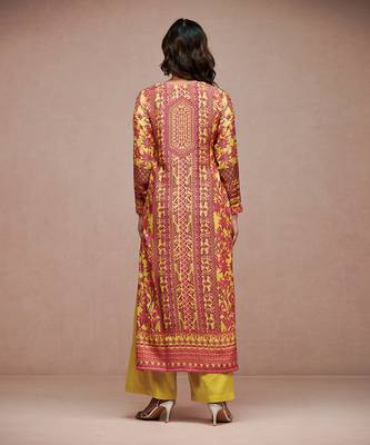 Mustard pitaya kurta set 3