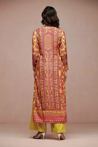 Mustard pitaya kurta set