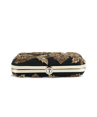 Black zardosi clutch 2