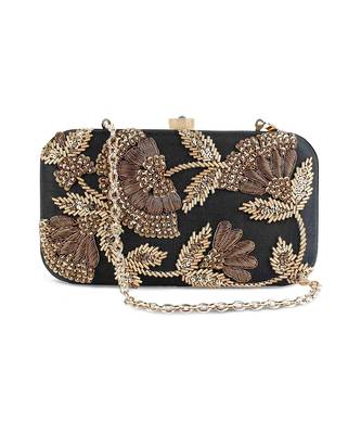Black zardosi clutch 5
