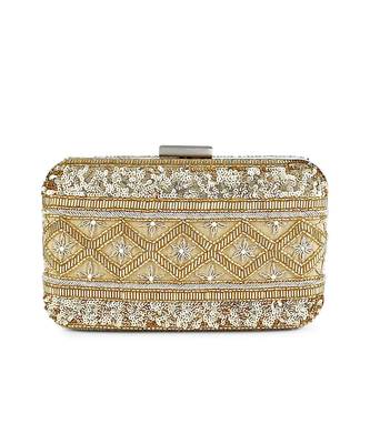 Gold lined clutch 1