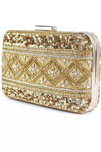 Gold lined clutch