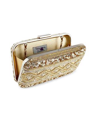 Gold lined clutch 4