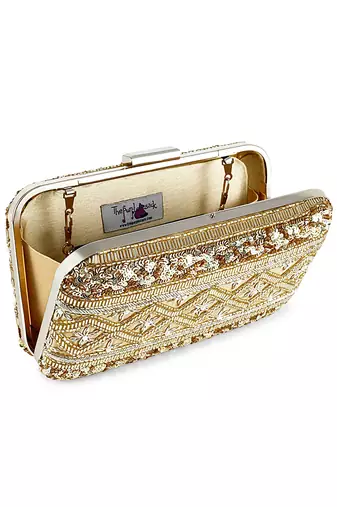 Gold lined clutch