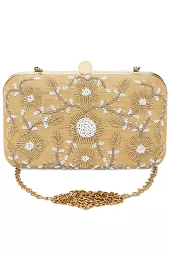 Golden elegant clutch