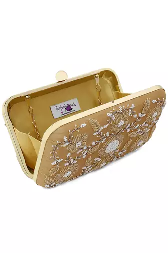 Golden elegant clutch