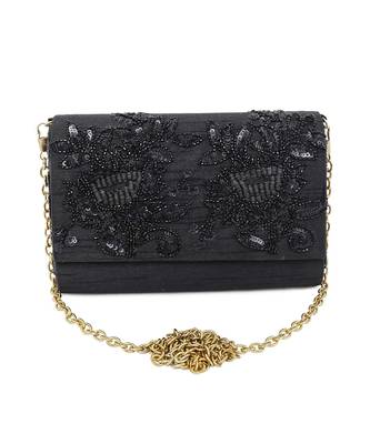 Black on black clutch 1