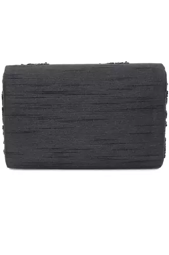 Black on black clutch