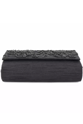 Black on black clutch