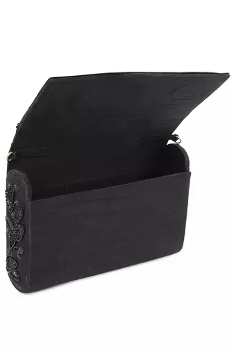 Black on black clutch