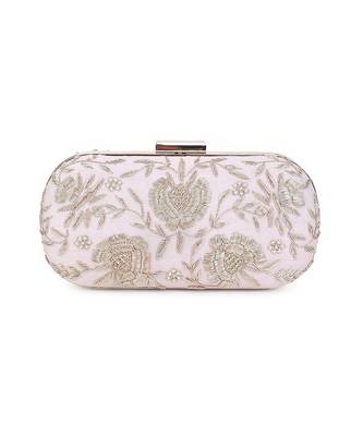 Pretty pink floral clutch 1